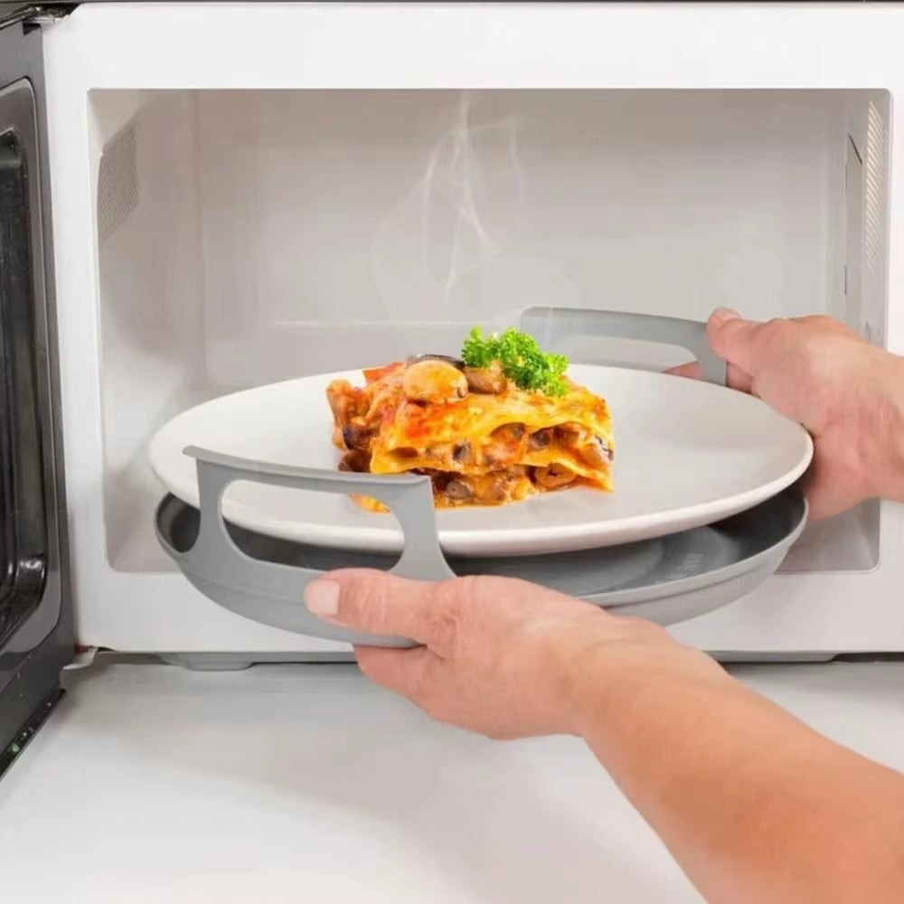 HeatMate™ Microwave Plate Holder – Durable, Easy-Clean Steam Tray for Bowls & Dishes