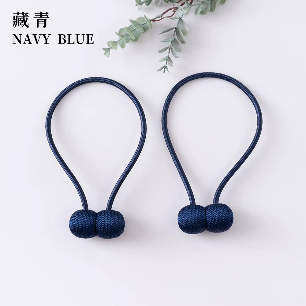 Elegant Magnetic Curtain Tiebacks – 2-Pack Decorative Polyester Buckle Clips for Effortless Style and Hold